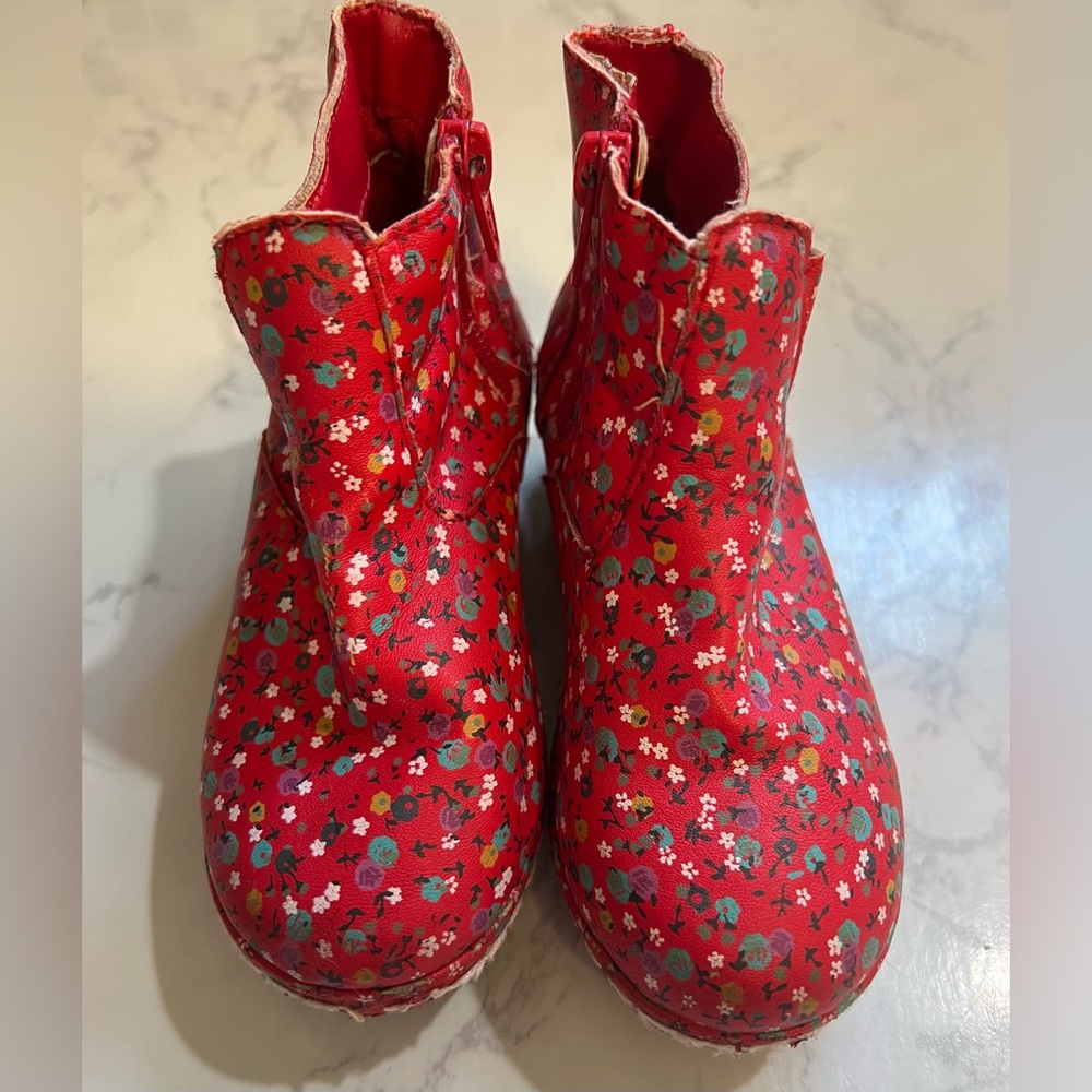 OshKosh B'gosh Red Floral Kids Boots